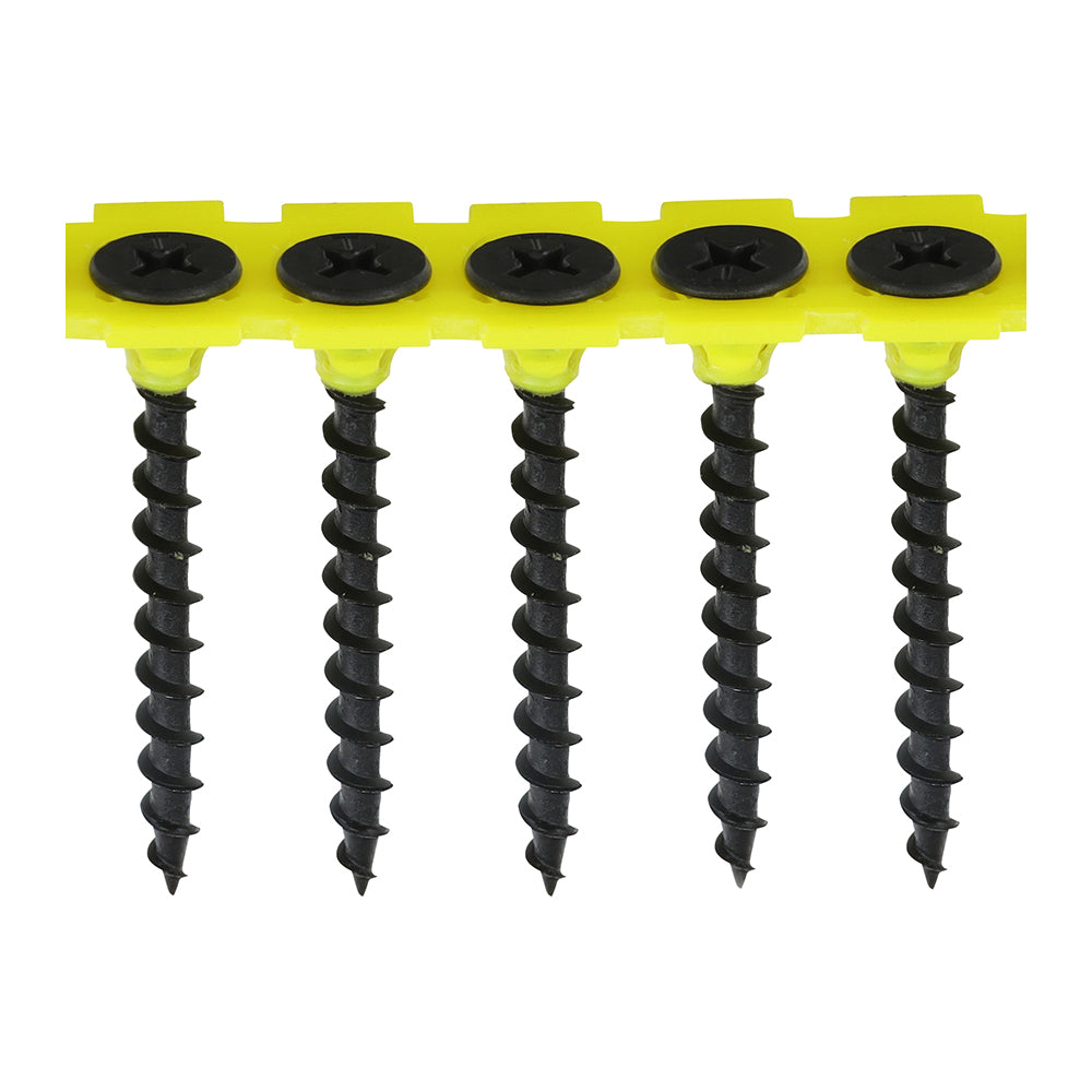 TIMCO Collated Drywall Coarse Thread Bugle Head Black Screws - 3.5 x 25 - Image