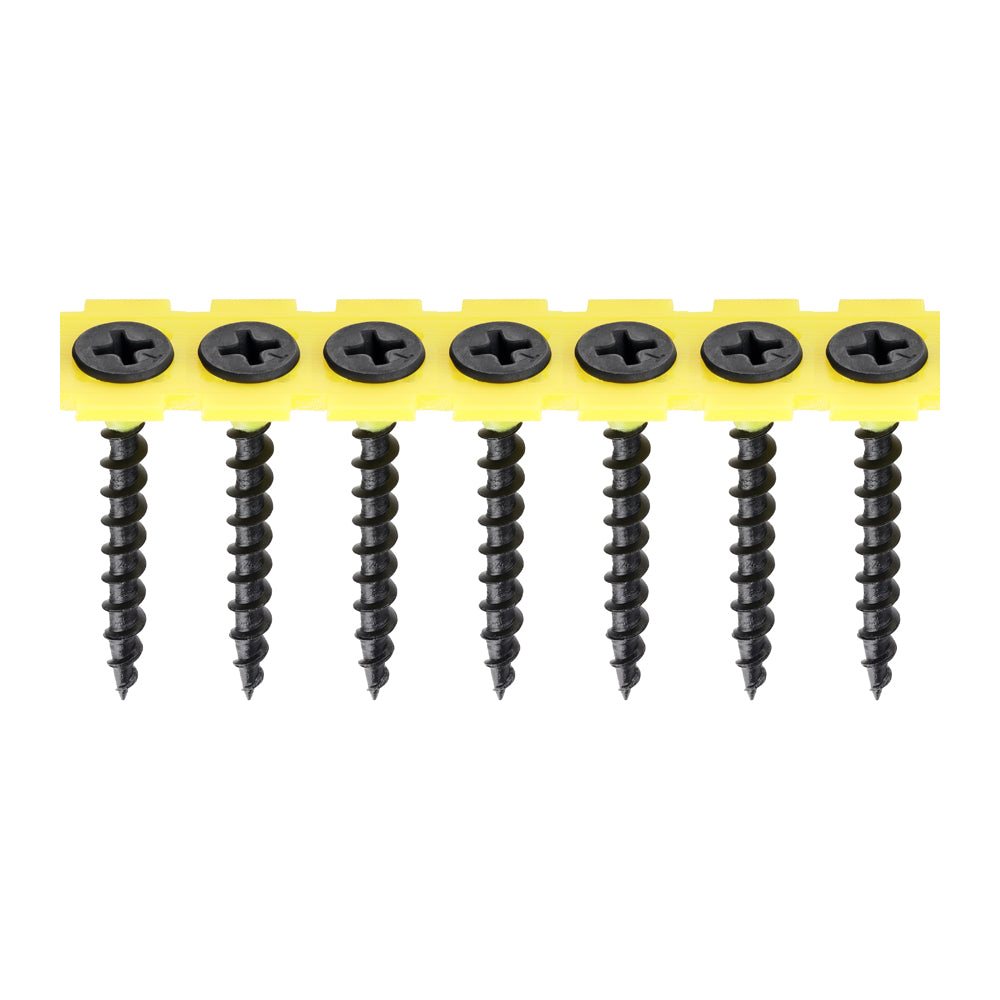 TIMCO Collated Drywall Coarse Thread Bugle Head Black Screws - 3.5 x 35 - Image