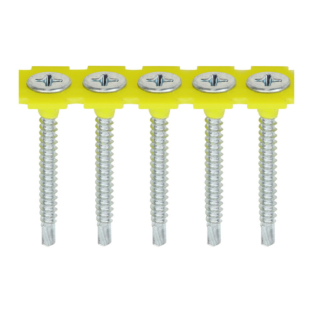 TIMCO Collated Drywall Self-Drilling Bugle Head Silver Screws - 3.5 x 35 - Image