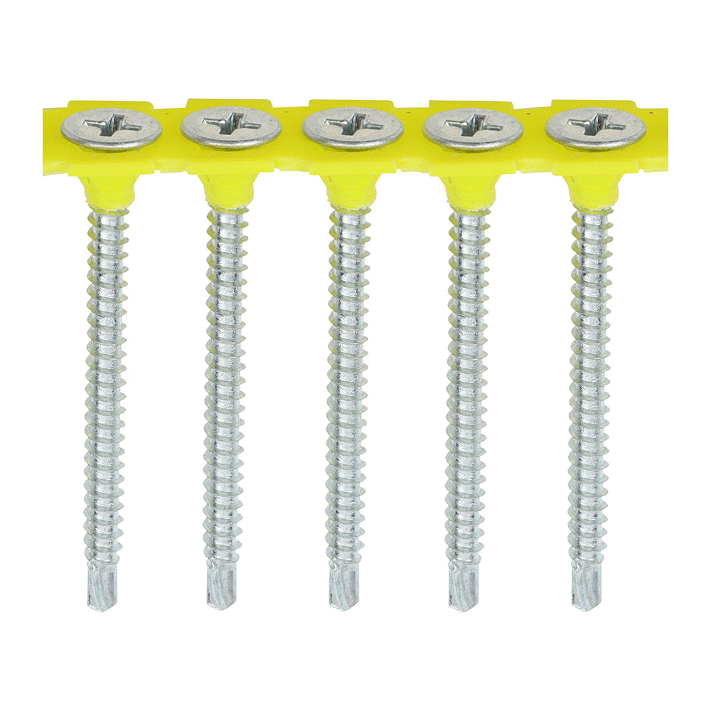 TIMCO Collated Drywall Self-Drilling Bugle Head Silver Screws - 3.5 x 40 - Image