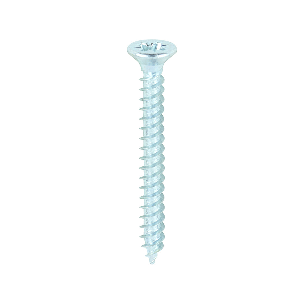 TIMCO Twin-Threaded Countersunk Silver Woodscrews - 4 x 1 - Image