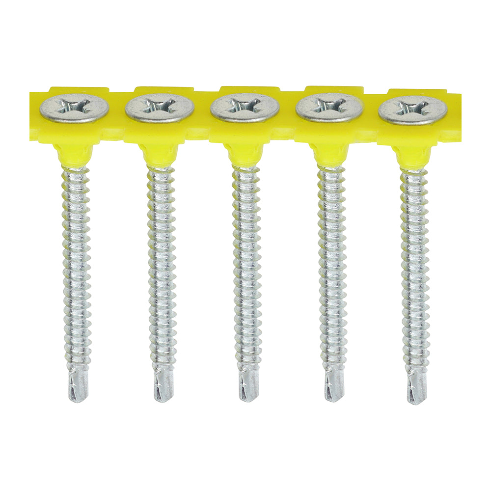 TIMCO Collated Drywall Self-Drilling Bugle Head Silver Screws - 3.5 x 45 - Image