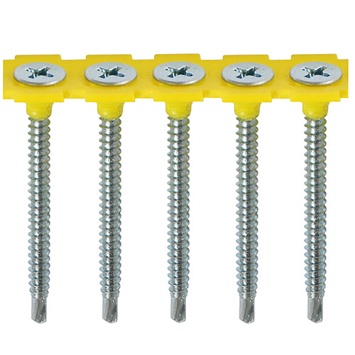 TIMCO Collated Drywall Self-Drilling Bugle Head Silver Screws - 3.5 x 50 - Image
