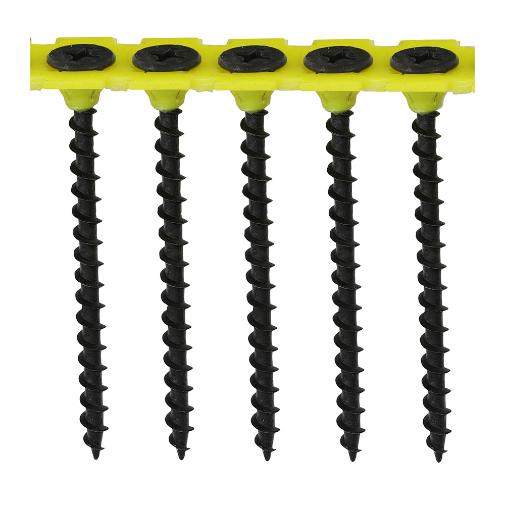 TIMCO Collated Drywall Coarse Thread Bugle Head Black Screws - 3.5 x 55 - Image
