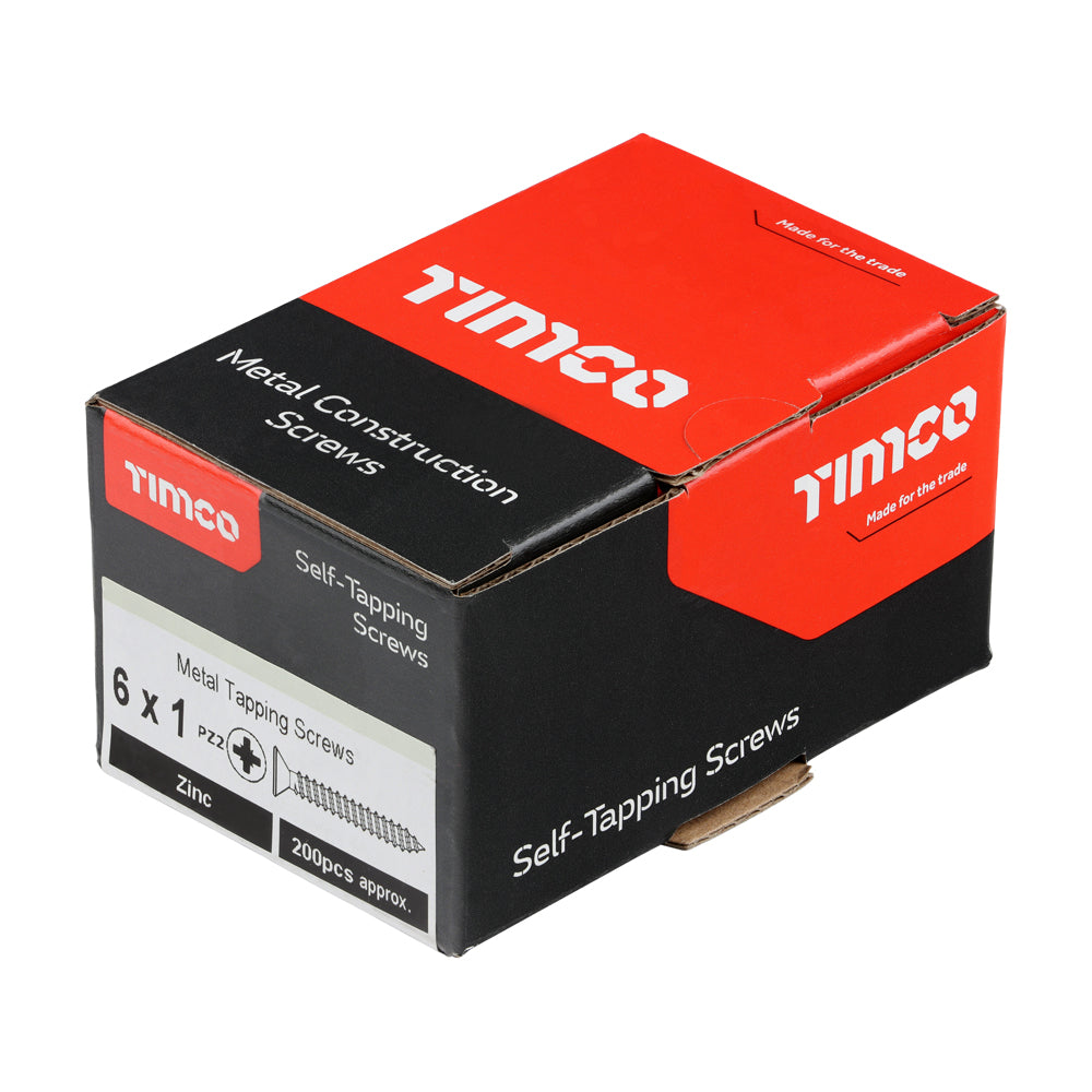 TIMCO Self-Tapping Countersunk Silver Screws - 6 x 1 - Image