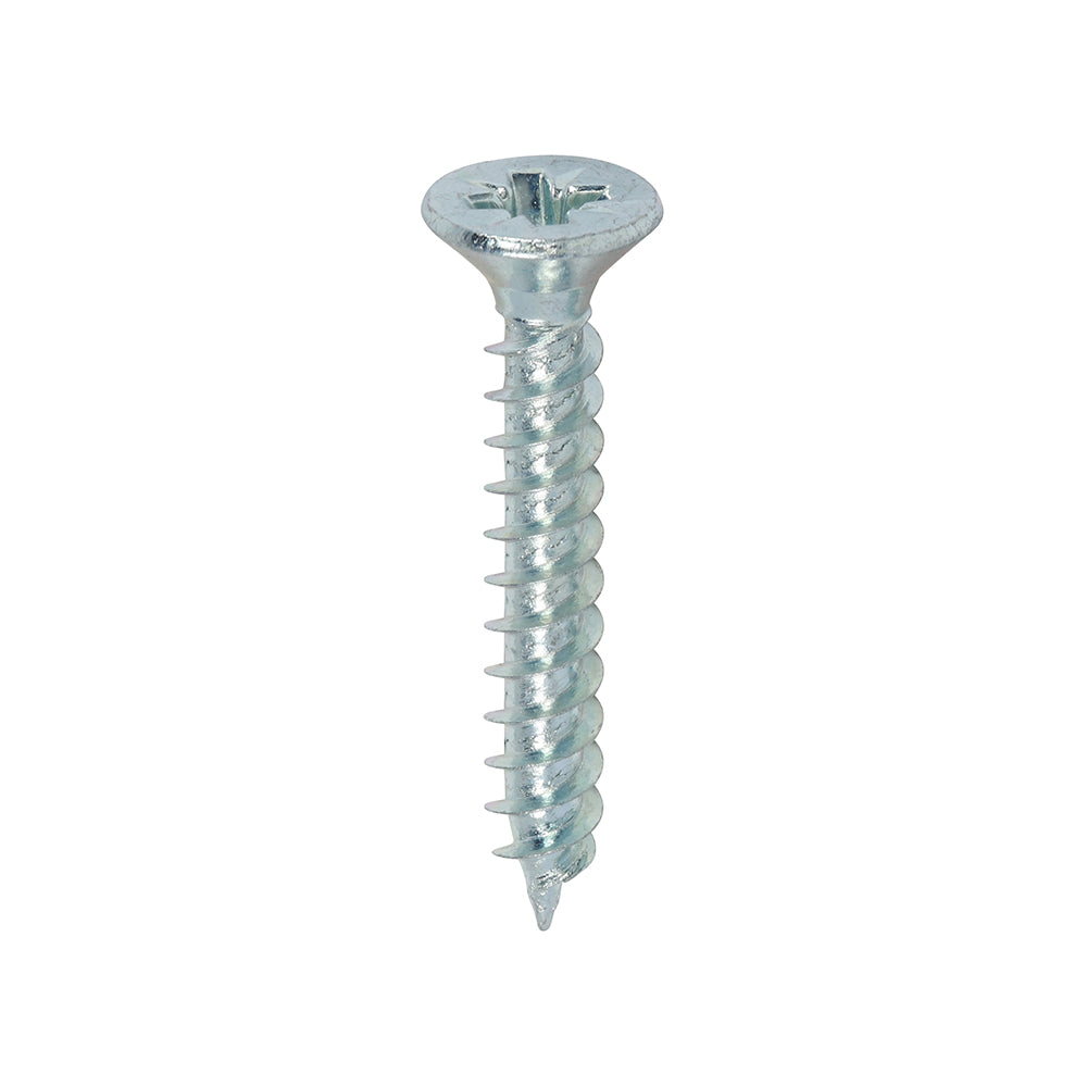 TIMCO Twin-Threaded Countersunk Silver Woodscrews - 7 x 1 - Image