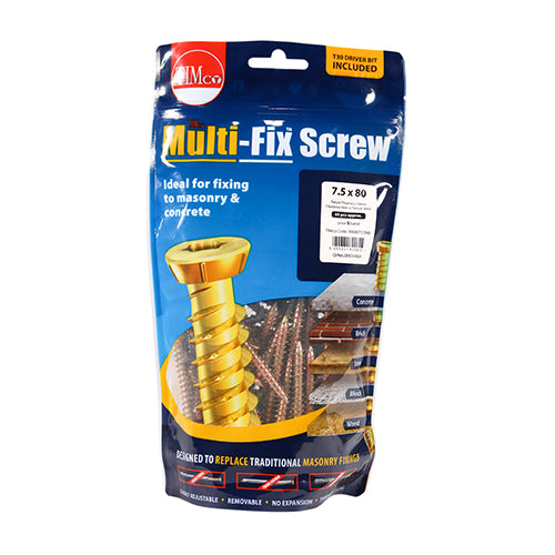 TIMCO Concrete Screws Flat Countersunk Gold - 7.5 x 80 - Image