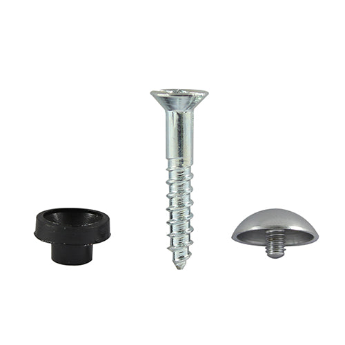 TIMCO Mirror Screws Dome Head Chrome - 8 x 1 - Image