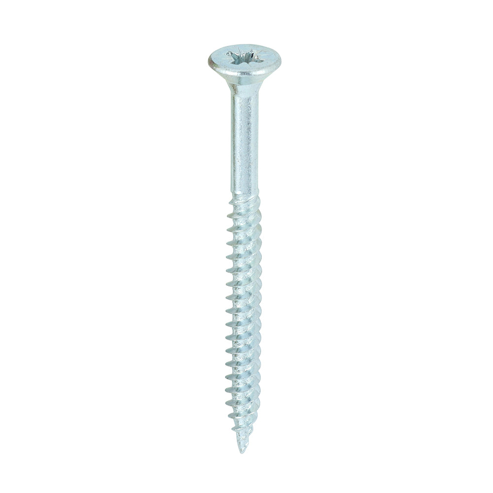 TIMCO Twin-Threaded Countersunk Silver Woodscrews - 8 x 2 - Image