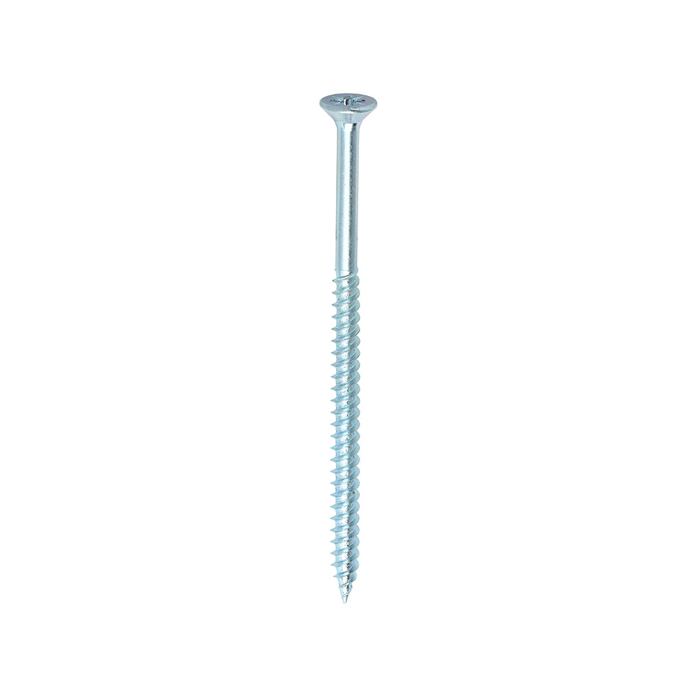 TIMCO Twin-Threaded Countersunk Silver Woodscrews - 8 x 3 - Image