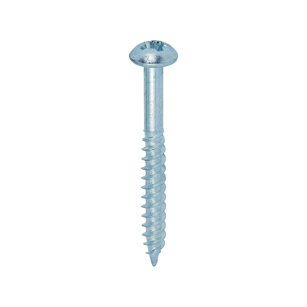 TIMCO Twin-Threaded Round Head Silver Woodscrews - 10 x 2 - Image