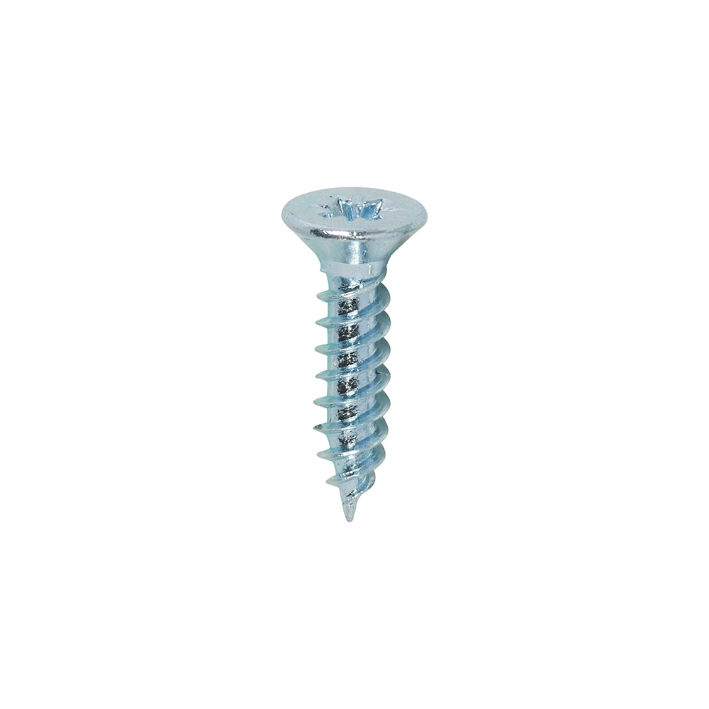 TIMCO Twin-Threaded Countersunk Silver Woodscrews - 4 x 1/2 - Image