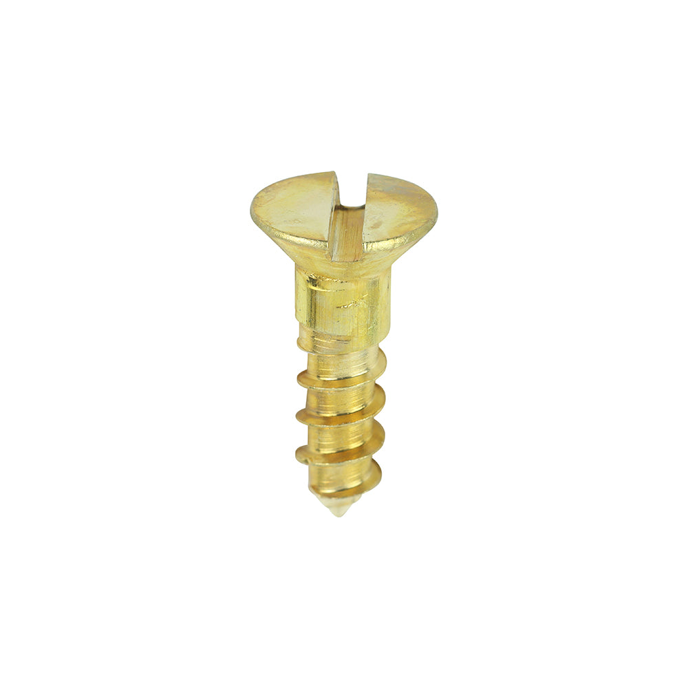 TIMCO Solid Brass Countersunk Woodscrews - 6 x 1/2 - Image