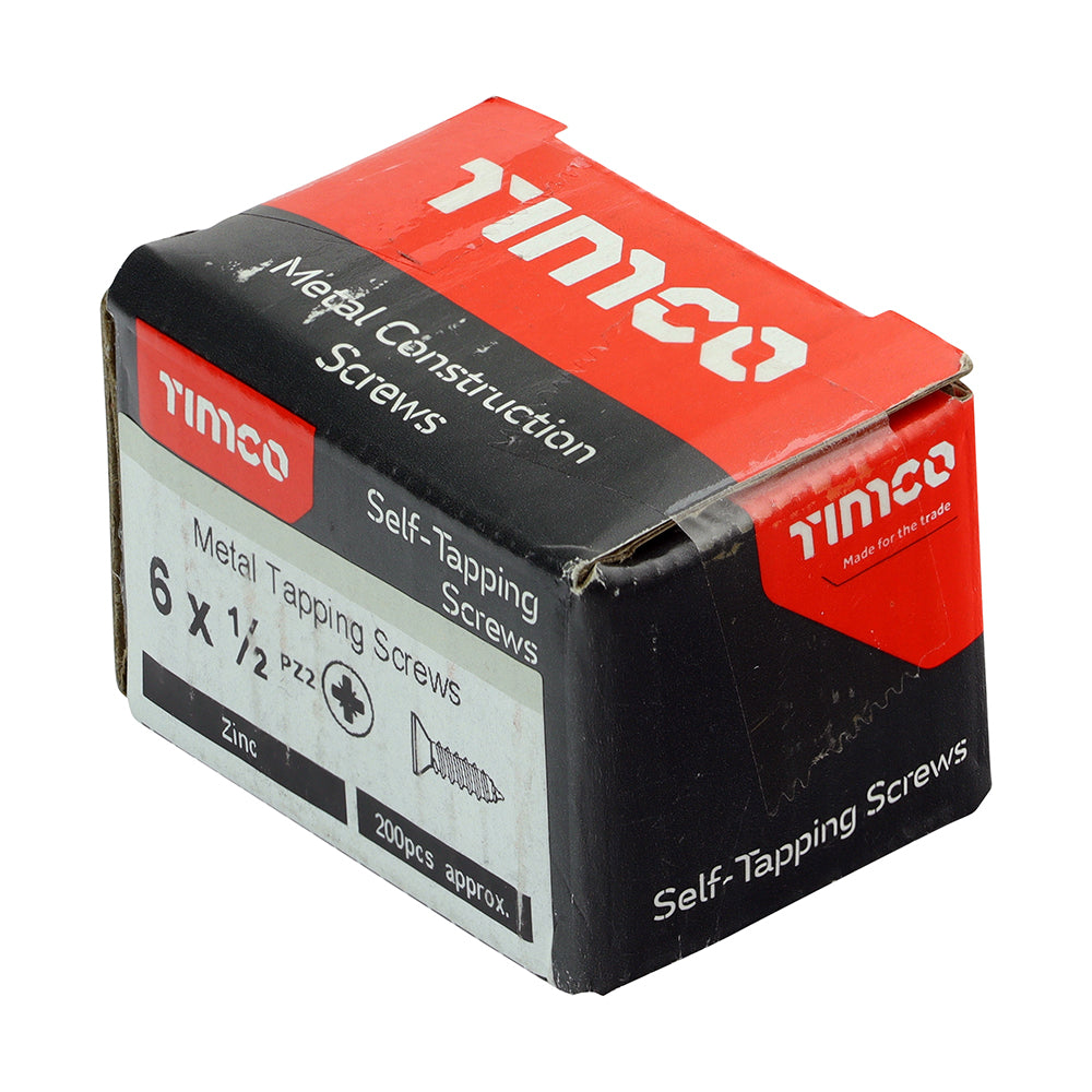 TIMCO Self-Tapping Countersunk Silver Screws - 6 x 1/2 - Image
