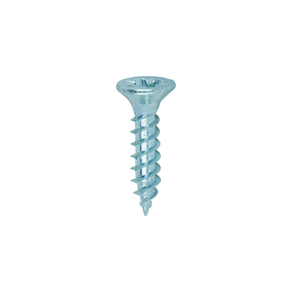 TIMCO Twin-Threaded Countersunk Silver Woodscrews - 6 x 5/8 - Image