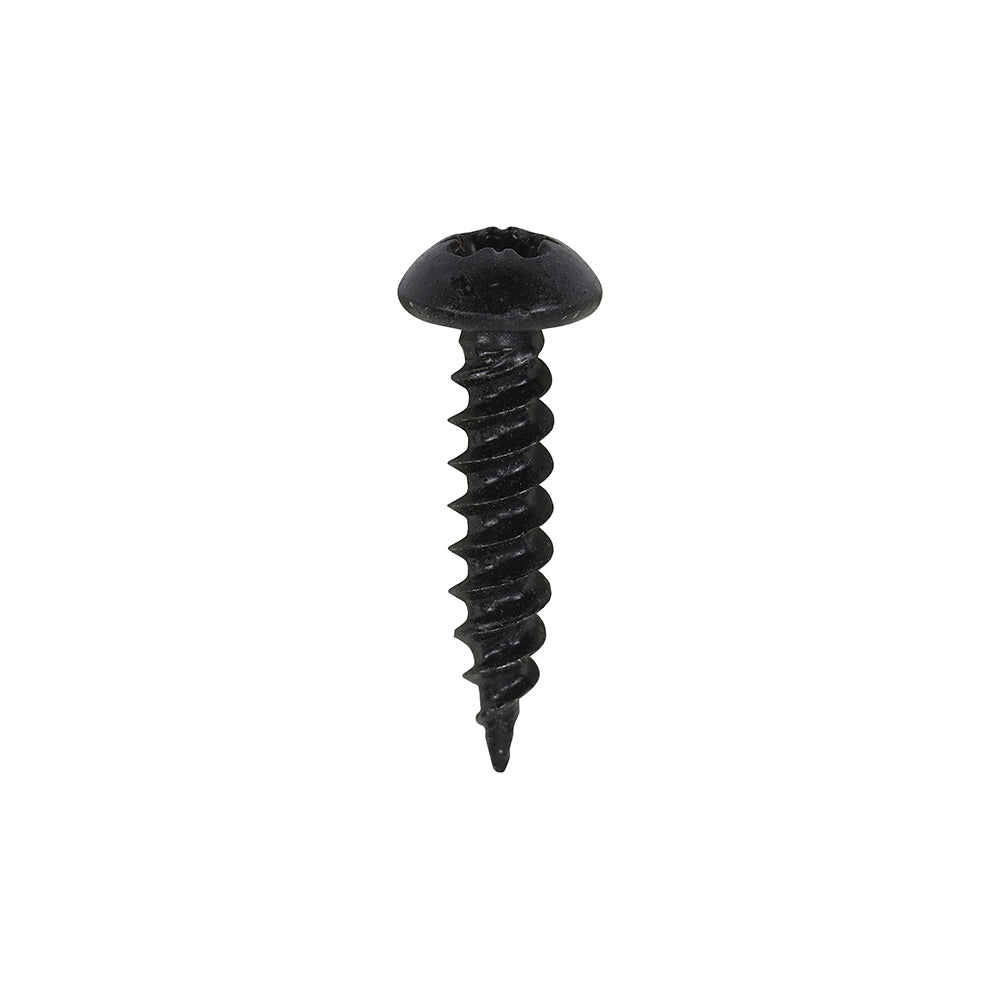 TIMCO Twin-Threaded Round Head Black Woodscrews - 8 x 3/4 - Image