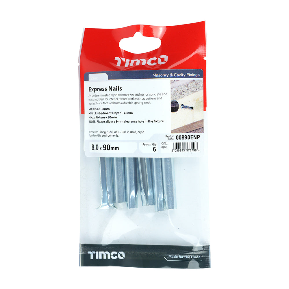 TIMCO Express Nails Silver - 8.0 x 90 - Image