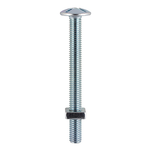 TIMCO Roofing Bolts & Square Nuts Silver - M6 x 100 - Image