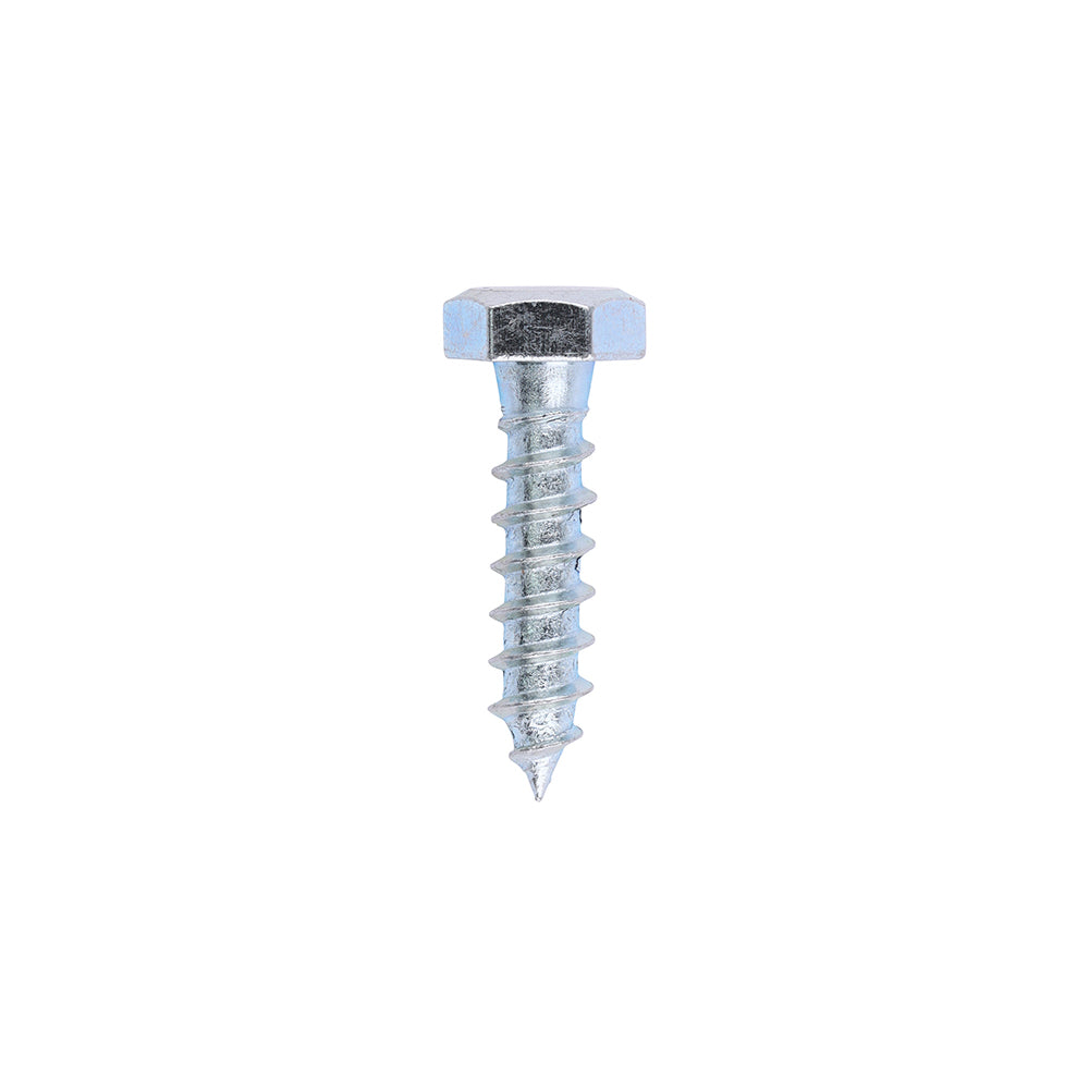 TIMCO Coach Screws Hex Head Silver - 6.0 x 25 - Image
