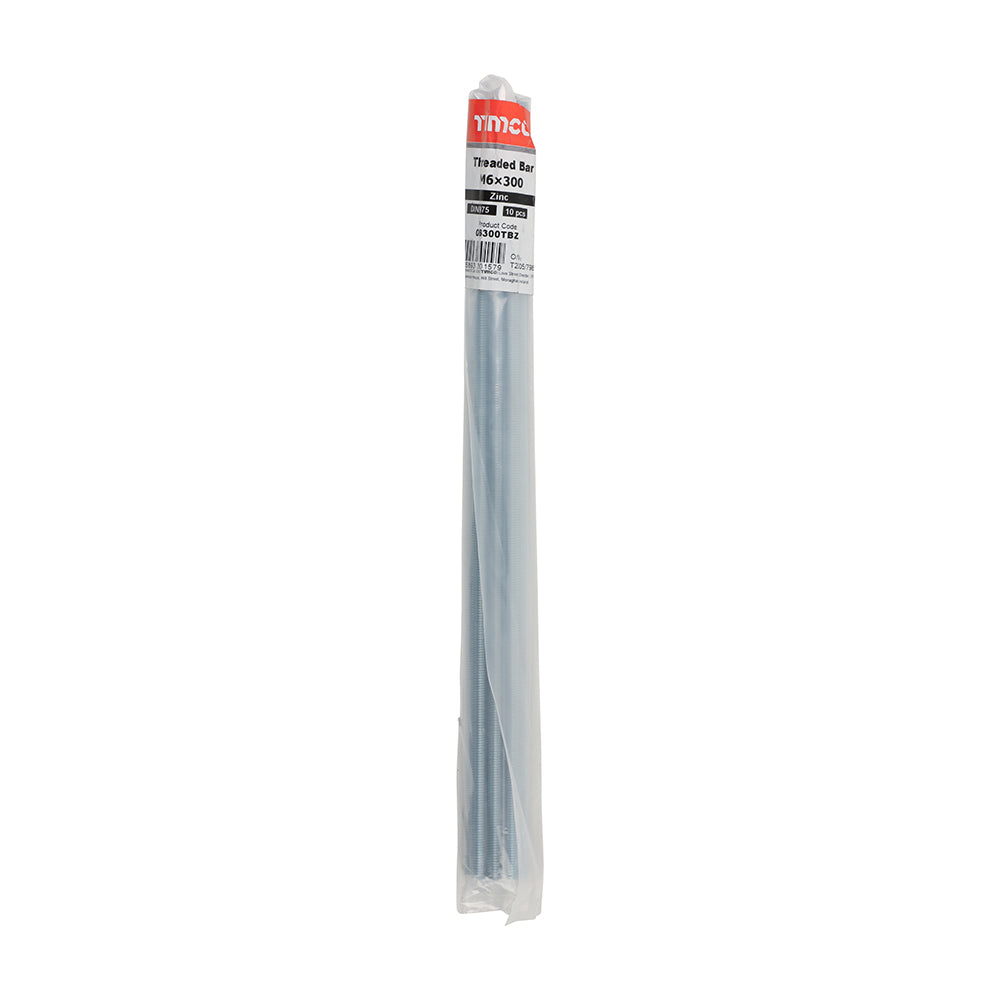 TIMCO Threaded Bars Grade 4.8 Silver - M6 x 300 - Image
