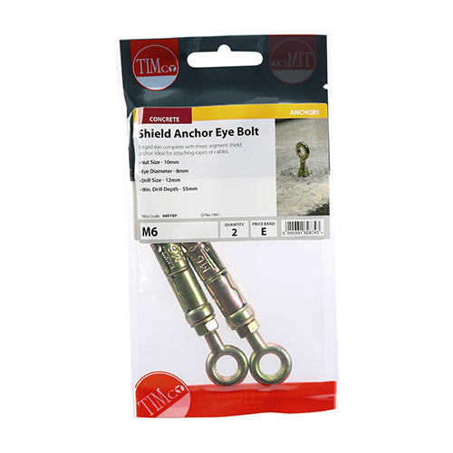 TIMCO Forged Eyes With Sheil Anchors Gold - M6 - Image