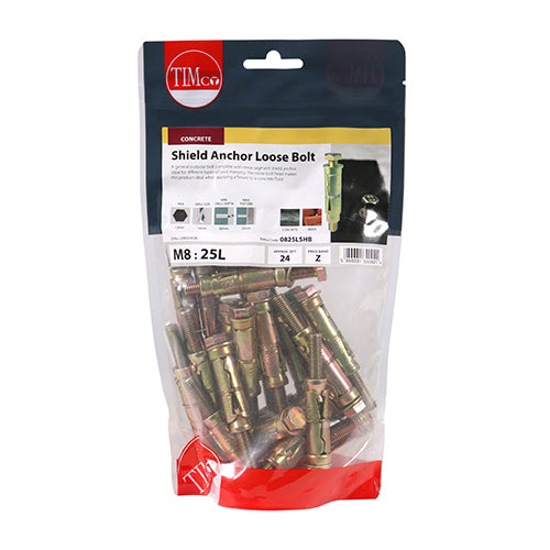 TIMCO Shield Anchors Loose Bolt Gold - M8:25L (M8 x 75) - Image