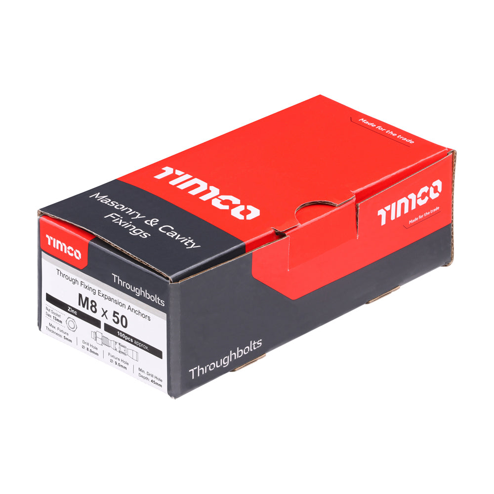 TIMCO Throughbolts Silver - M8 x 50 - Image