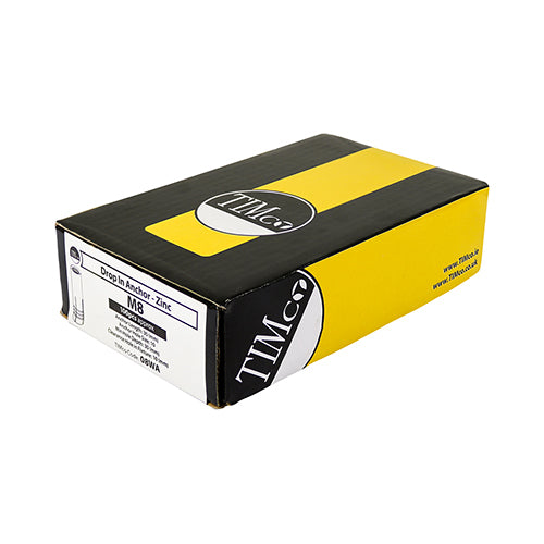 TIMCO Lipped Drop In Anchors Silver - M8 - Image