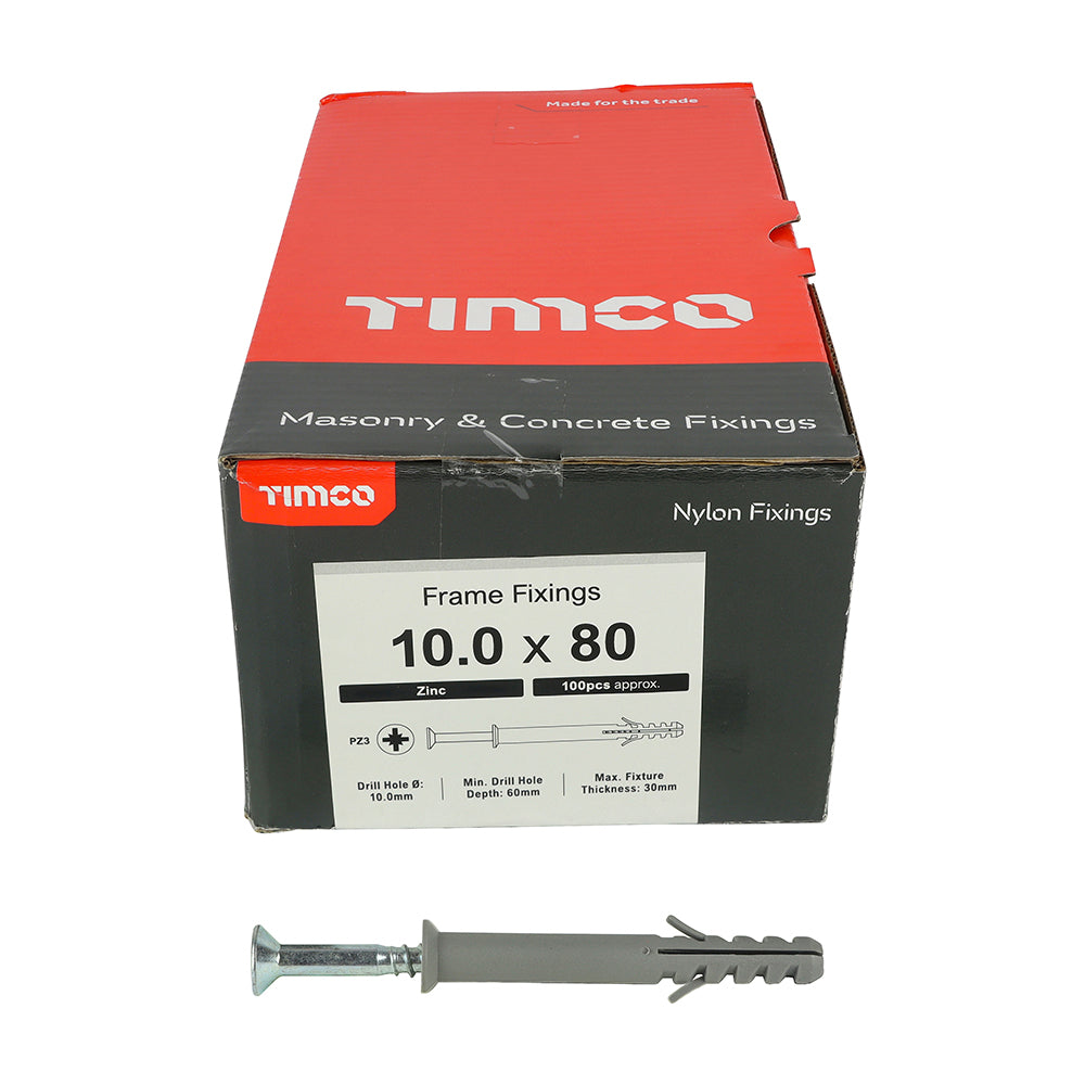 TIMCO Nylon Frame Fixings - 10.0 x 80 - Image
