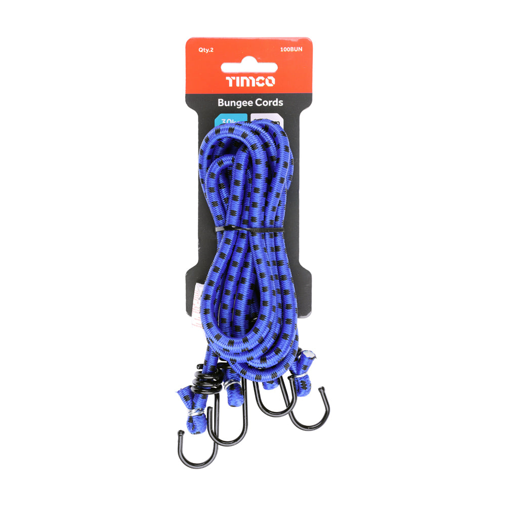 TIMCO Bungee Cords with Laminated Hook - Dia.8mm x 100cm - Image
