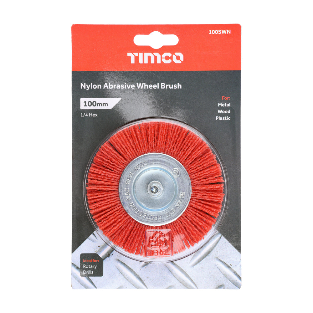 TIMCO Drill Wheel Brush Nylon - 100mm - Image