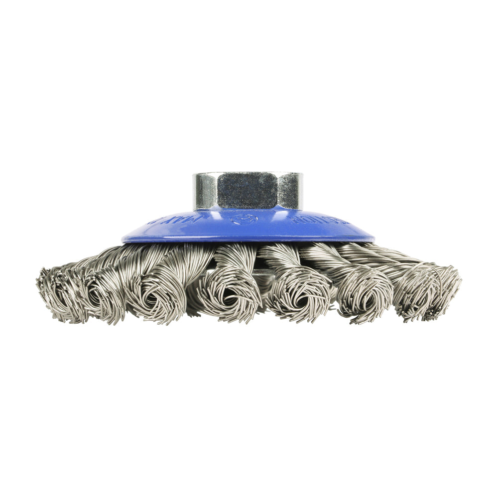 TIMCO Angle Grinder Bevel Brush Twisted Knot Stainless Steel - 100mm - Image