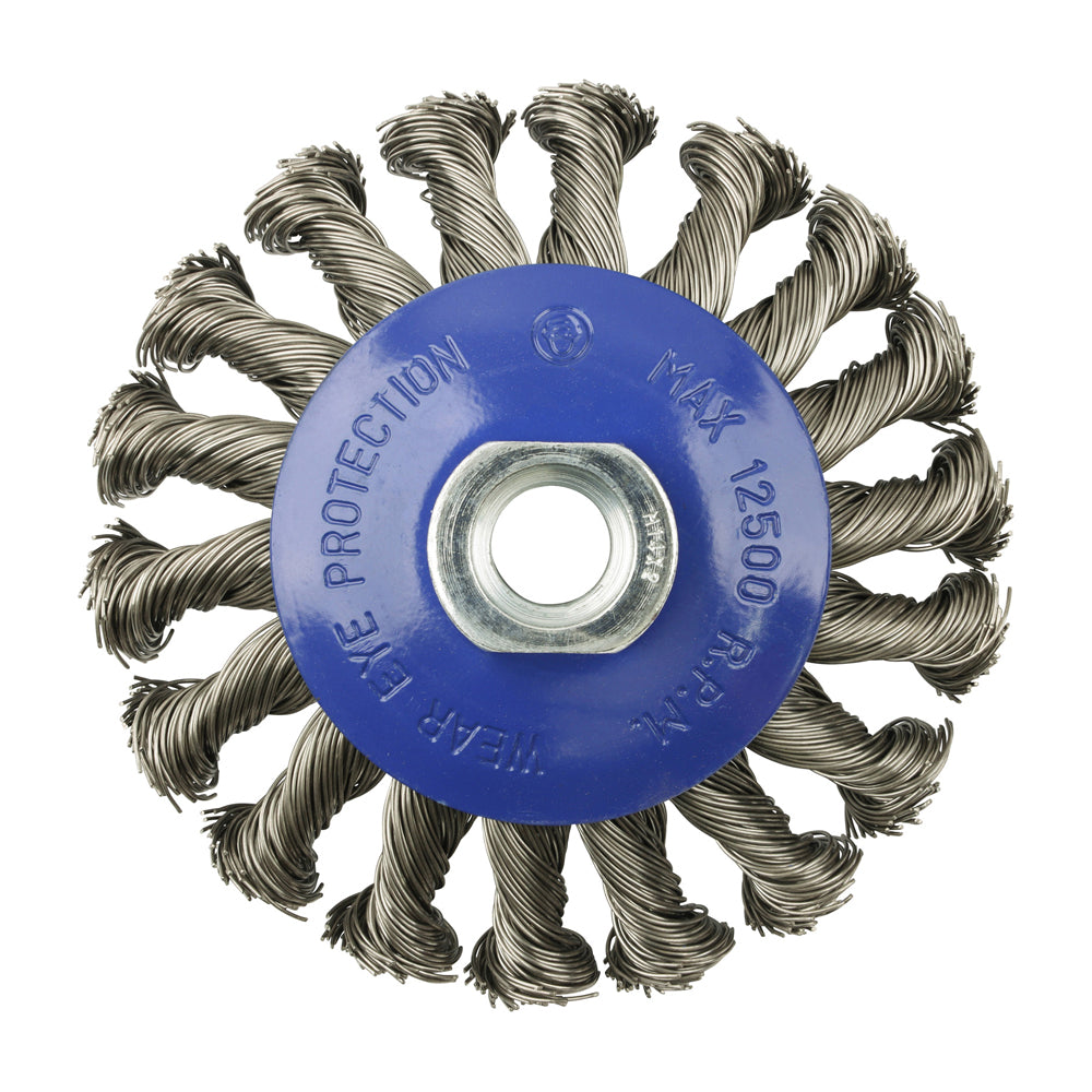 TIMCO Angle Grinder Bevel Brush Twisted Knot Stainless Steel - 100mm - Image
