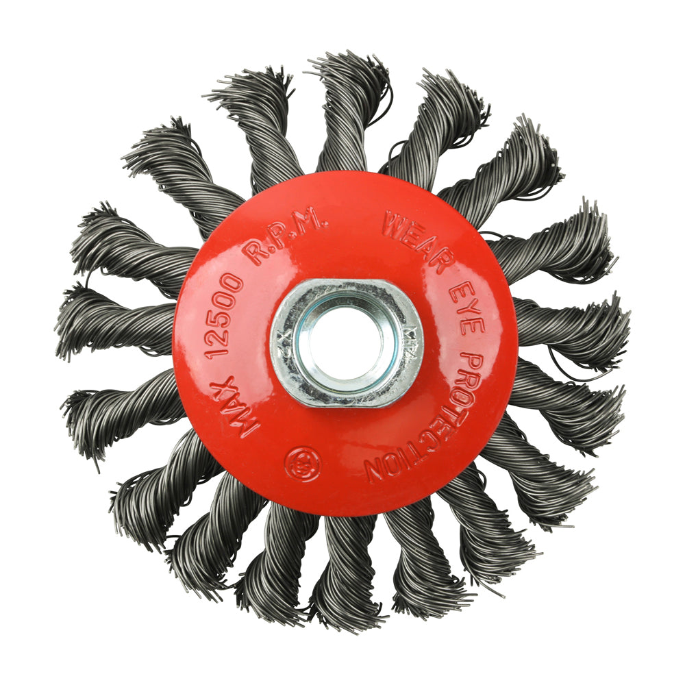 TIMCO Angle Grinder Bevel Brush Twisted Knot Steel Wire - 100mm - Image