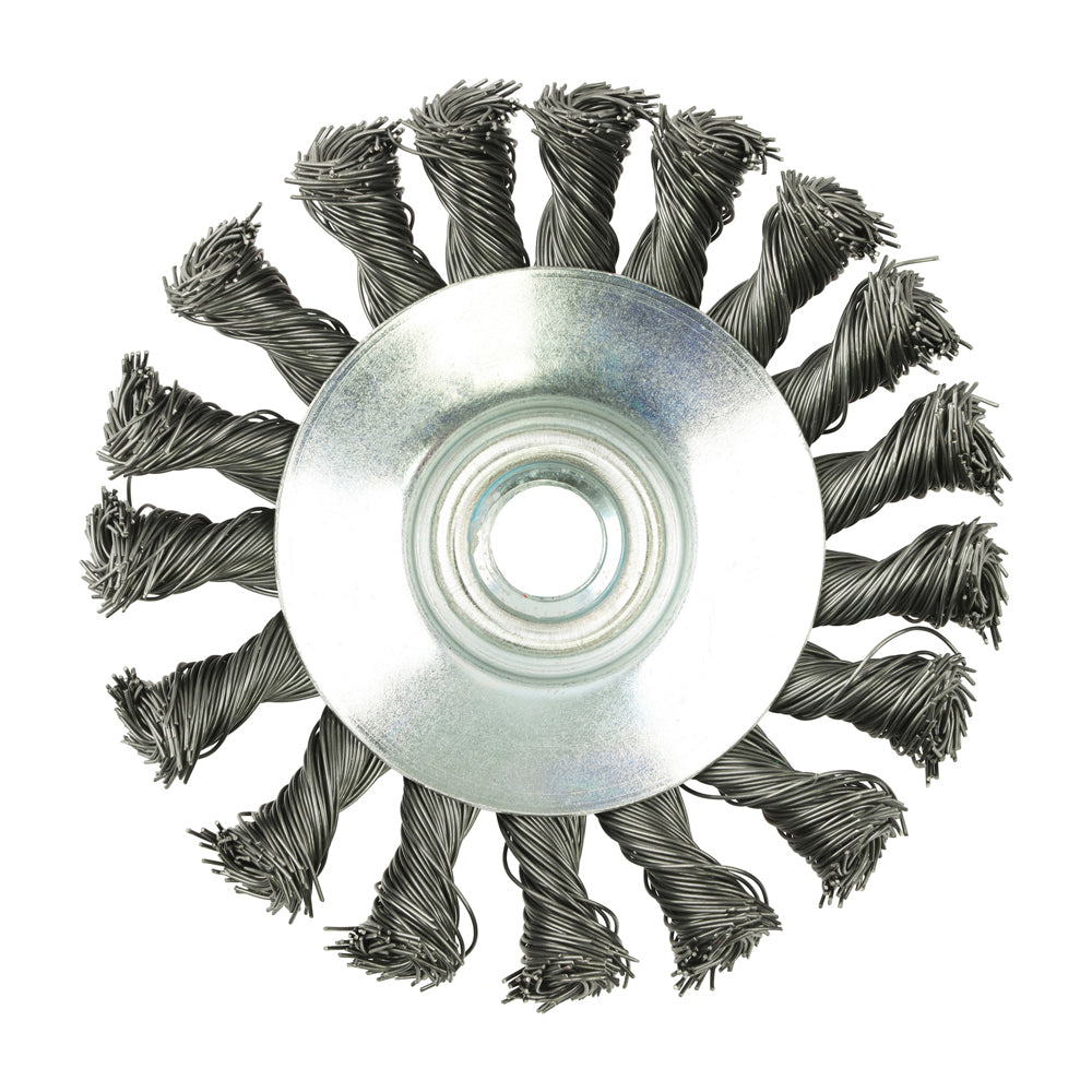 TIMCO Angle Grinder Bevel Brush Twisted Knot Steel Wire - 100mm - Image