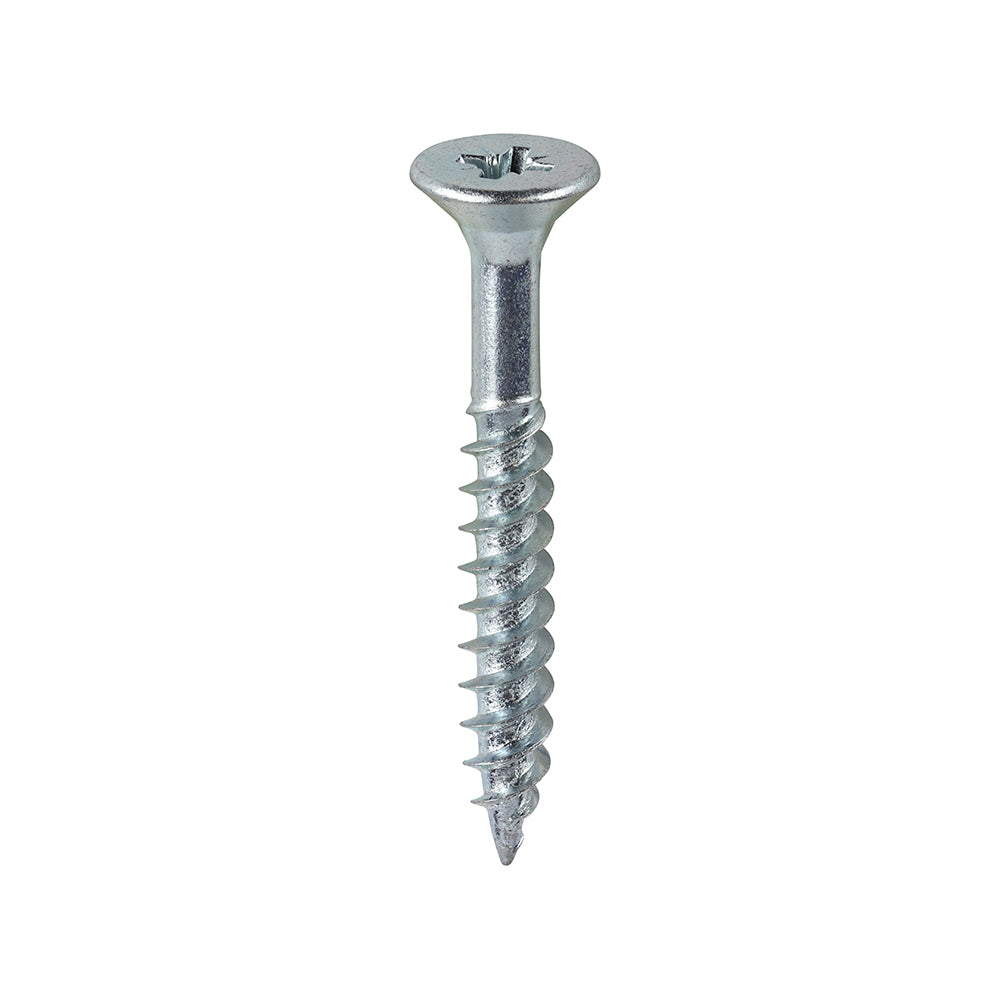 TIMCO Twin-Threaded Countersunk Silver Woodscrews - 10 x 1 1/2 - Image