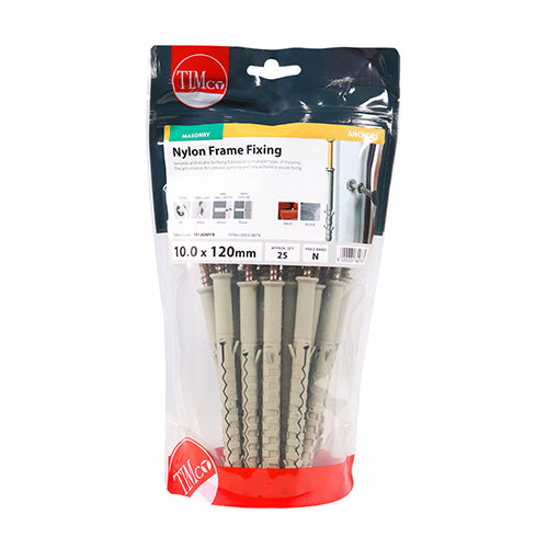 TIMCO Nylon Frame Fixings - 10.0 x 120 - Image