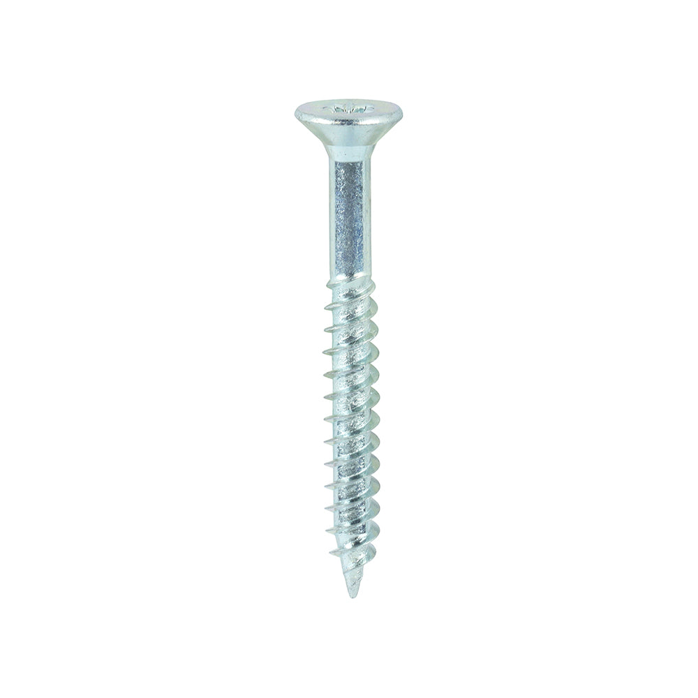 TIMCO Twin-Threaded Countersunk Silver Woodscrews - 10 x 1 3/4 - Image