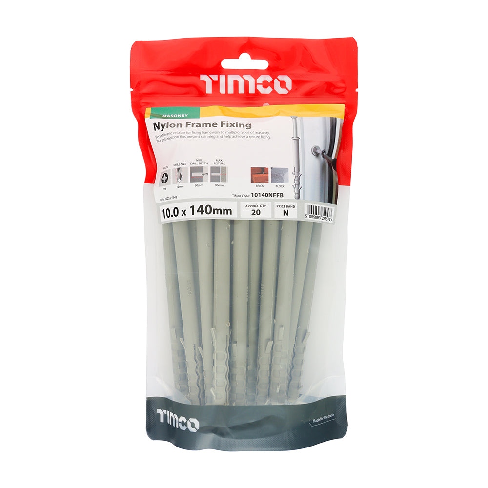 TIMCO Nylon Frame Fixings - 10.0 x 140 - Image