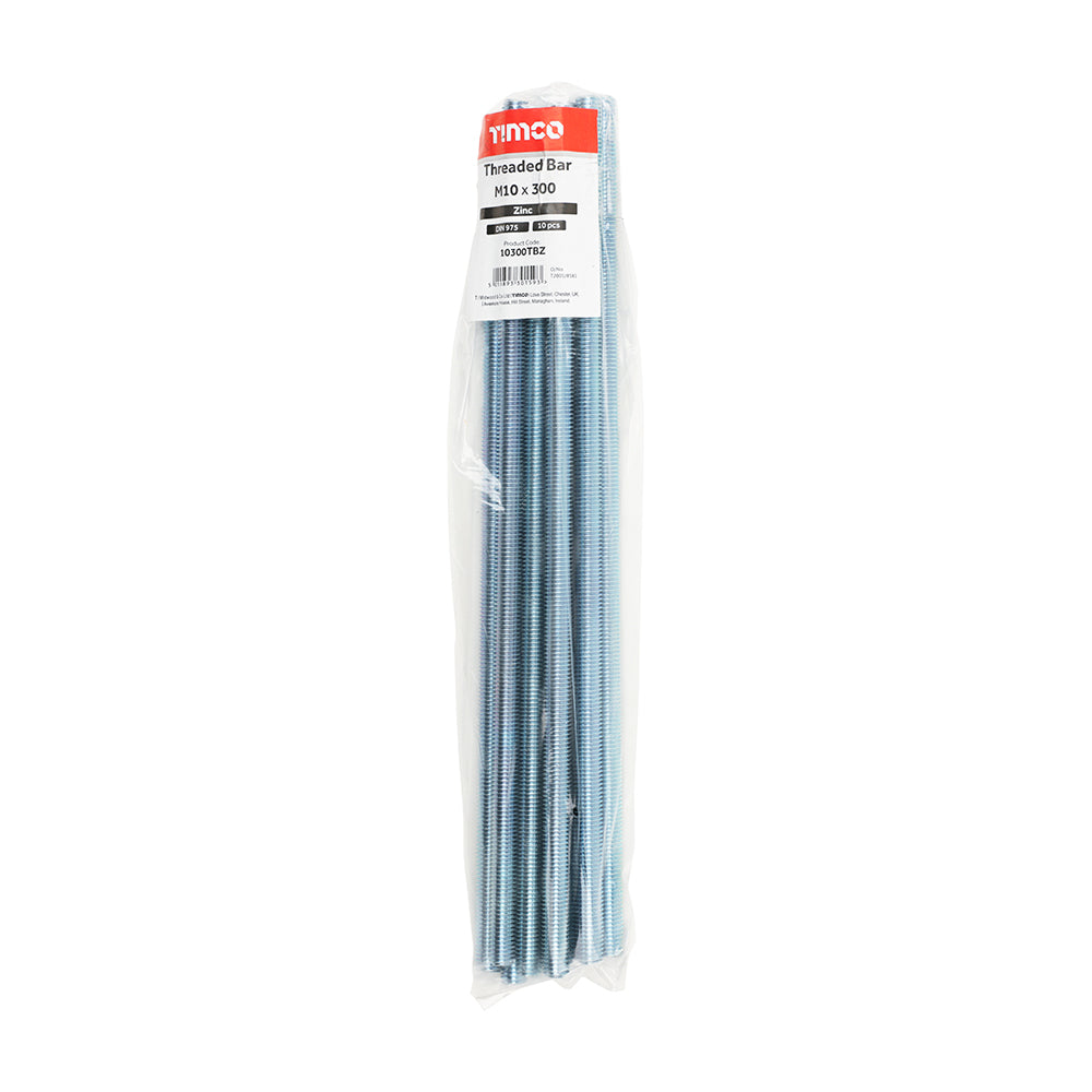 TIMCO Threaded Bars Grade 4.8 Silver - M10 x 300 - Image