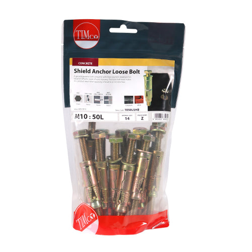TIMCO Shield Anchors Loose Bolt Gold - M10:50L (M10 x 110) - Image