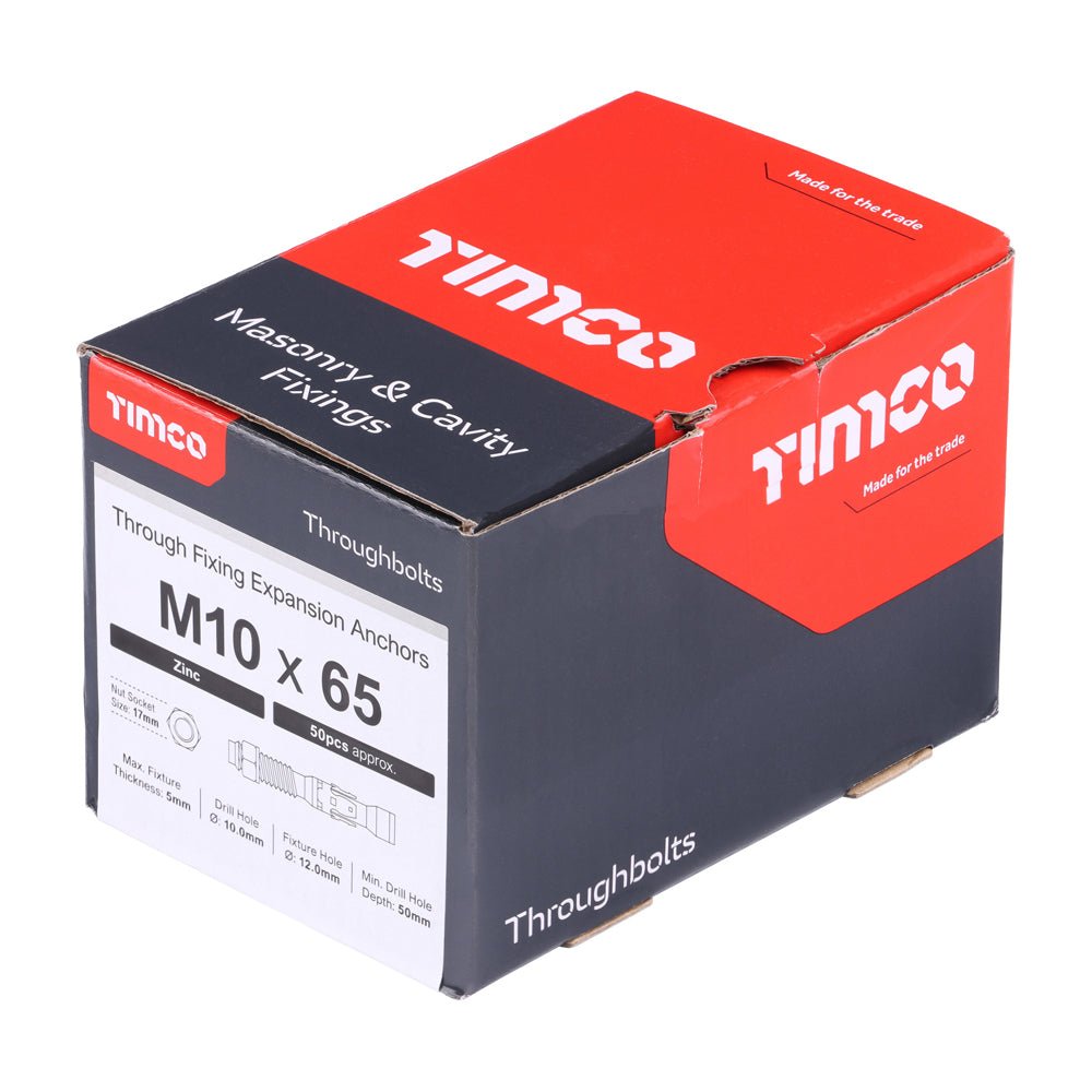 TIMCO Throughbolts Silver - M10 x 65 - Image