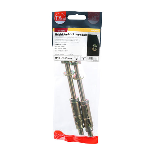 TIMCO Shield Anchors Loose Bolt Gold - M10:75L (M10 x 135) - Image