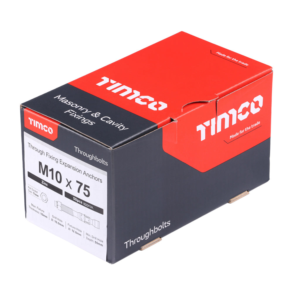 TIMCO Throughbolts Silver - M10 x 75 - Image