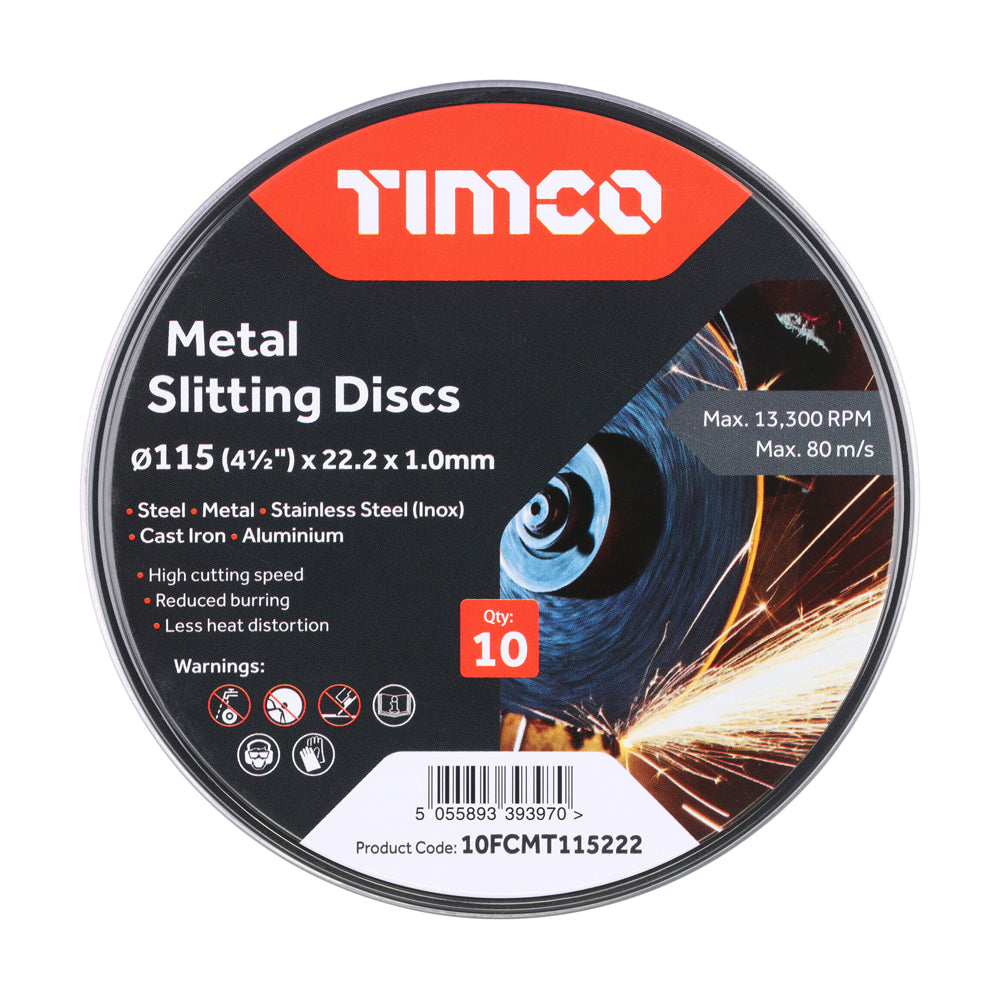 TIMCO B/Abrasive Flat Wheel Inox - 115 x 22.2 x 1.0 - Image