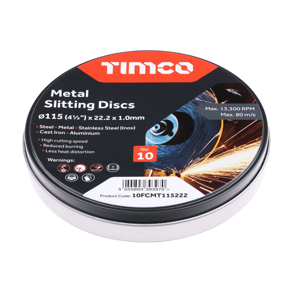 TIMCO B/Abrasive Flat Wheel Inox - 115 x 22.2 x 1.0 - Image