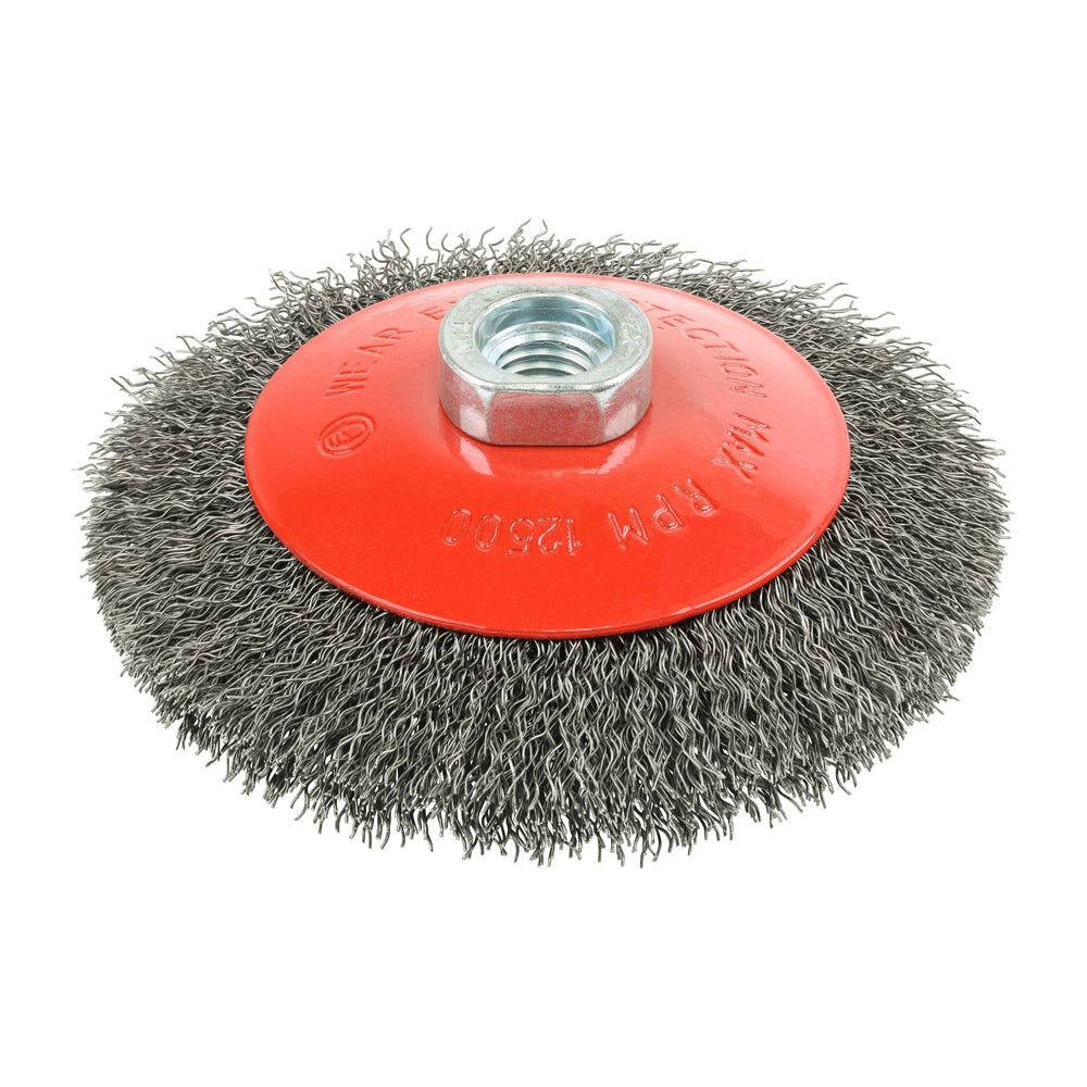 TIMCO Angle Grinder Bevel Brush Crimped Steel Wire - 115mm - Image