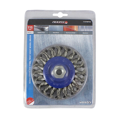 TIMCO Angle Grinder Wheel Brush Twisted Knot Stainless Steel - 115mm - Image
