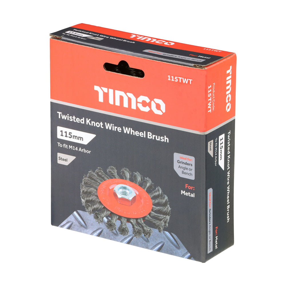 TIMCO Angle Grinder Wheel Brush Twisted Knot Steel Wire - 115mm - Image