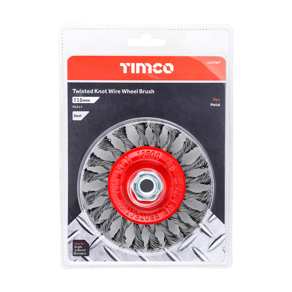 TIMCO Angle Grinder Wheel Brush Twisted Knot Steel Wire - 115mm - Image